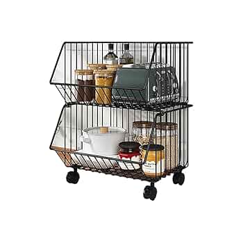 Amazon.co.jp: キッチンワゴン スチールラック 収納ワゴン 収納